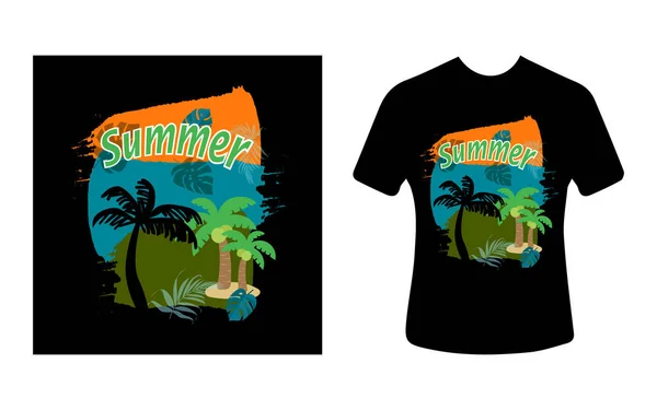 Graphic Shirt Design Typography Slogan Summer Vector Illustration Shirt — 스톡 벡터
