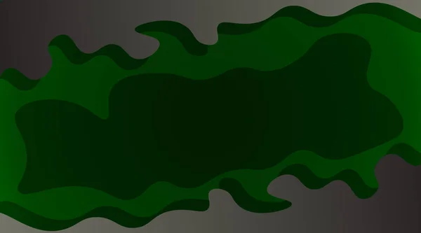 現代のグリーンペーパーカットの背景 バナー Web素材または壁紙に使用できます — ストックベクタ