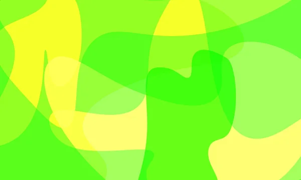 Abstract Green Yellow Color Background Dynamic Shapes Composition — 스톡 벡터