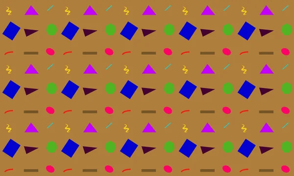 Nahtlose Muster Braunen Farben Mit Geometrischen Elementen — Stockvektor