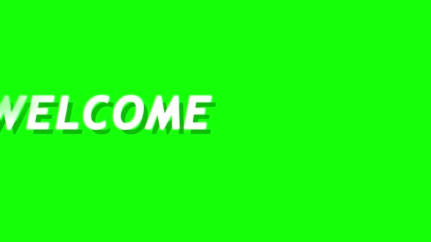Mot Bienvenue Sur Fond Vert — Video