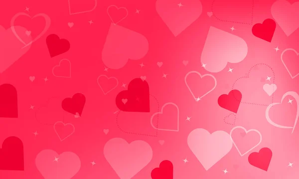 Kırmızı ve pembe kalpli sevgililer günü geçmişi.