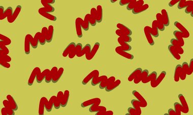 Kahverengi arkaplanda eğlenceli çizgi karalama deseni.