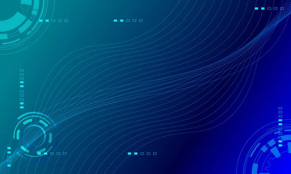 Vector soyut yüksek teknoloji çizgileri koyu mavi arkaplan üzerinde gelecek bağlanır.
