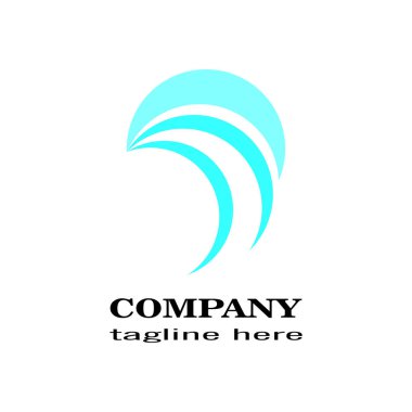 Soyut logo tasarımı. yeşil kanat logosu.