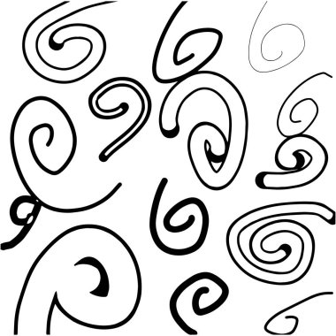 beyaz arkaplanda siyah çizgi karalama deseni.