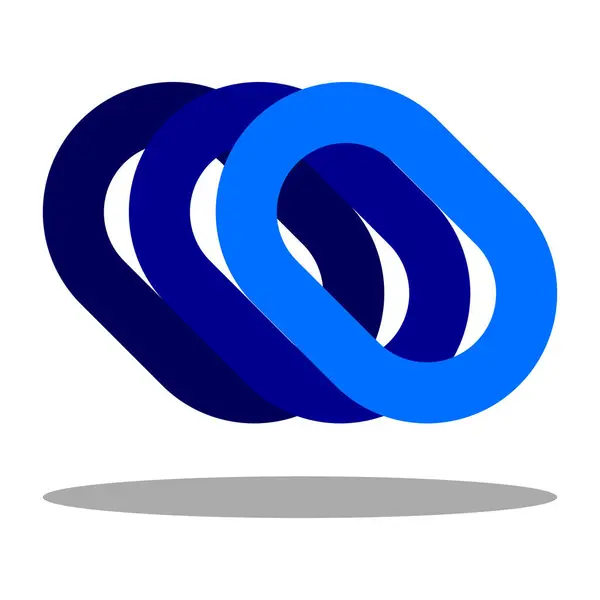 Μοντέρνο Σχεδιασμό Λογότυπο Σχήμα Τριπλός Κύκλος — Διανυσματικό Αρχείο