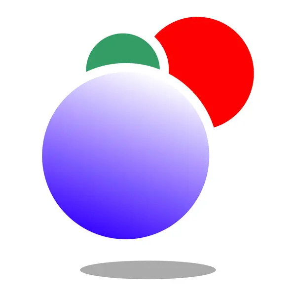 Three Circle Three Color Logo Unity — Stock Vector