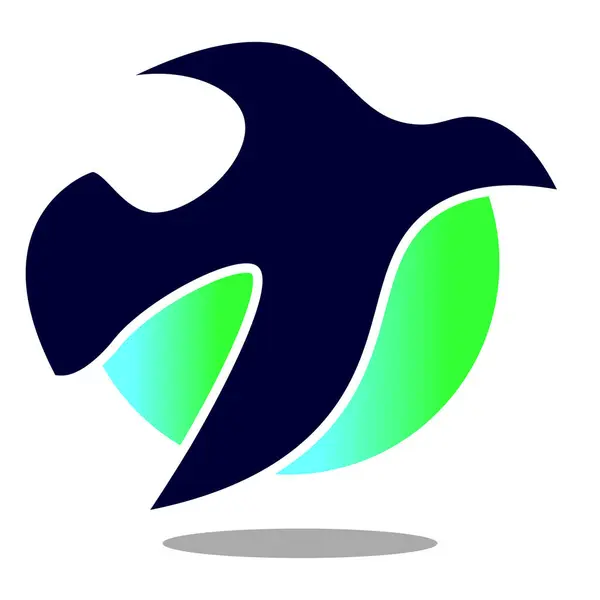 Bird Logo Design Logotype Bird Circle Art — Stock Vector