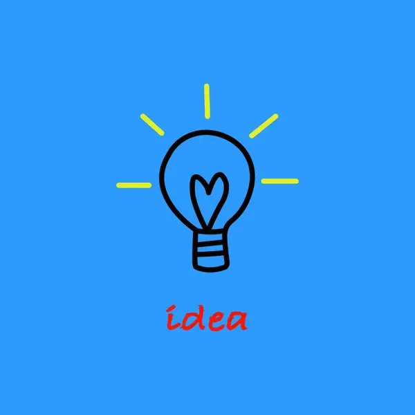 Bola Lampu Penuh Dengan Ide Ide Dan Pemikiran Kreatif Konsep - Stok Vektor