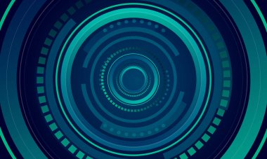 Geniş Hi teknolojisi dijital teknoloji konsepti. Mavi arkaplanda yüksek bilgisayar teknolojisi.