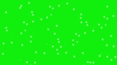 Parlayan yıldız parçacıkları yeşil ekran hareket grafikleri. Parlak ışık. yağmur yıldızları.