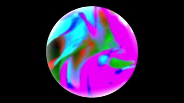 Soyut animasyon renkli dalgalı yumuşak top.