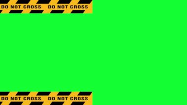 Çerçeveyi yeşil ekranda kesme. çizgi film işareti.