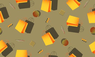 Gölge arkaplanı olan kusursuz alışveriş torbaları..