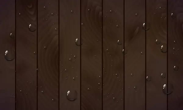 Yağmur damlaları veya buhar banyosu koyu kahverengi ahşap arka planda izole edilmiş.