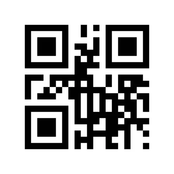 Akıllı telefon taraması için vektör QR kod örneği beyaz arkaplanda izole edildi.