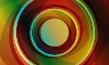 Soyut renkli geometrik daireler. koyu ışık.