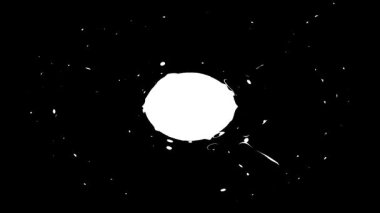 Geometrik arkaplan siyah beyaz döngü hareketini dönüştür. dalgalı sıvı.