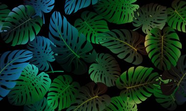 Soyut yeşil yaprak doğa dokusu, orman yaprağı dikişsiz çiçek desenli arka plan.