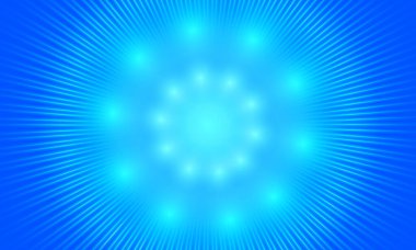 Mavi arkaplan üzerinde soyut daire ışık efekti. Parlak mavi parladı.