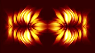 Kırmızı alevler kaleydoskop soyut etkiler. Kusursuz döngü hareketi.