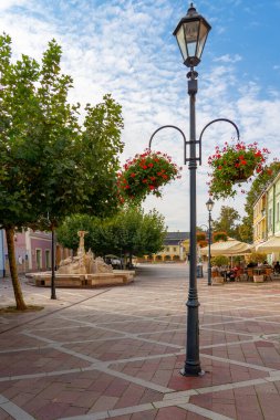 10.15.2022, Eszergom, Macaristan: Esztergom Macaristan 'ın güzel şehir merkezi .