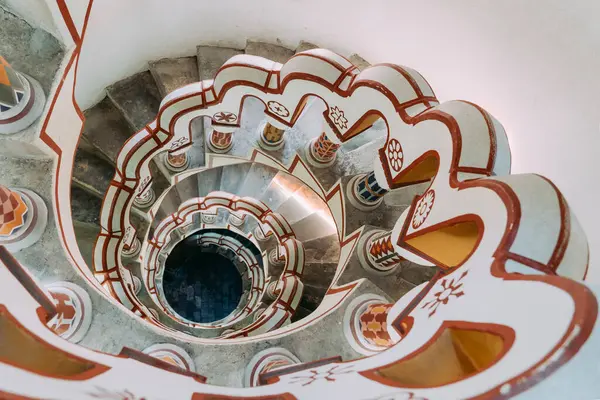 Stock image beautifully decorated spiral stairway in the Bory Castle in Szekesfehervar .