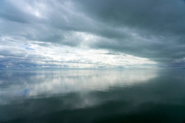 Balatonvilagos Macaristan 'daki Balaton Gölü' nün güzel yansıması .