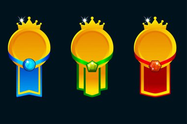 Awards badge template up icon.Element for mobile game or web apps. Modern graphical 2D element for UI and GUI. Vector illustration.