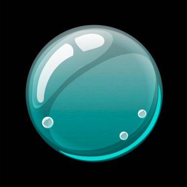 Vector Soap Bubble Isolated on black background.
