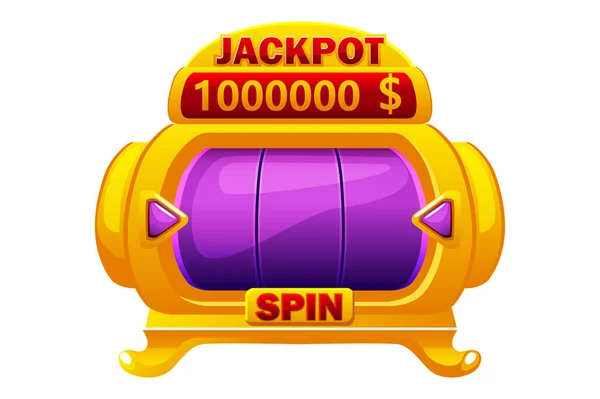 Empty Golden Slot Machine Slot Machine Online Casino Slots Game — Stockový vektor