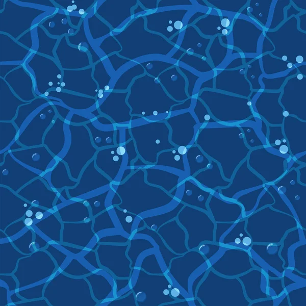 Бесшовный Рисунок Голубого Бассейна Текстура Воды Море — стоковый вектор