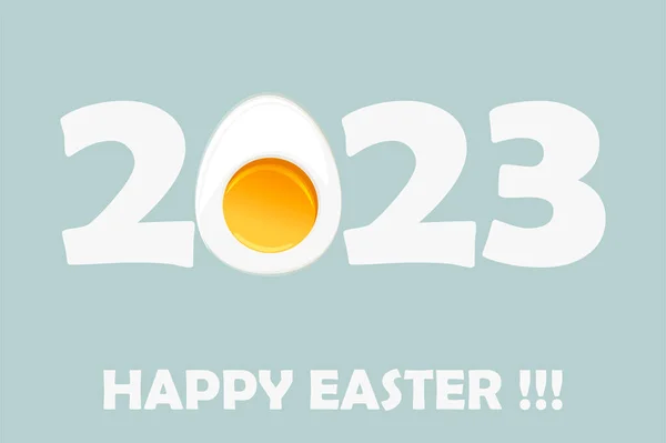 Grußkarte Mit Der Aufschrift Frohe Ostern 2023 Osterferien Hintergrund Mit — Stockfoto