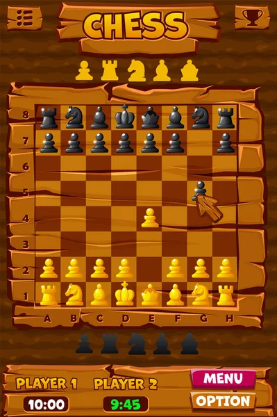 Satranç Oyunu Arayüz Düğme Ayarlandı Benzer Jpg Kopyası — Stok fotoğraf