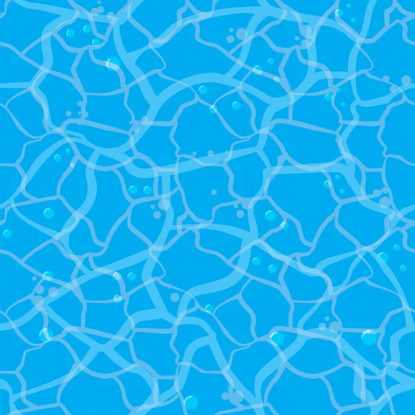 Безшовний Візерунок Блакитного Басейну Текстура Води Моря — стоковий вектор
