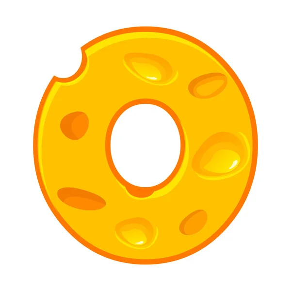 Cheese Number Zero Font Kids Number Figure Similar Jpg Copy — Stock Photo, Image