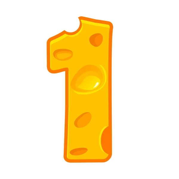 Käse Nummer Eine Kinderzahl Abbildung Ähnliche Jpg Kopie — Stockfoto