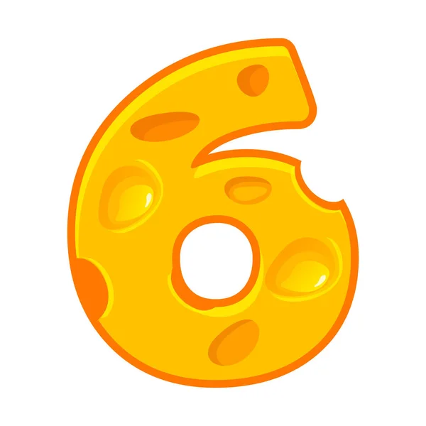 Τυρί Νούμερο Αριθμός Παιδιών Έξι Γραμματοσειρές Σχήμα Παρόμοιο Αντίγραφο Jpg — Φωτογραφία Αρχείου