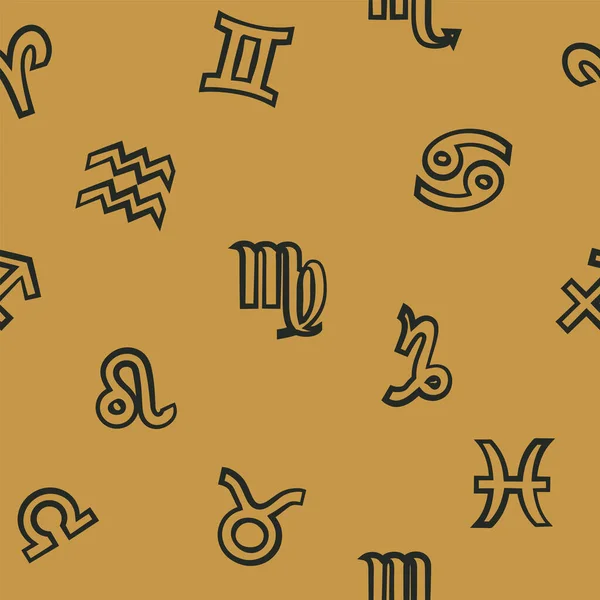 Nahtloses Muster Mit Tierkreiszeichen Flacher Hintergrund Mit Tierkreiszeichen Ähnliche Jpg — Stockfoto