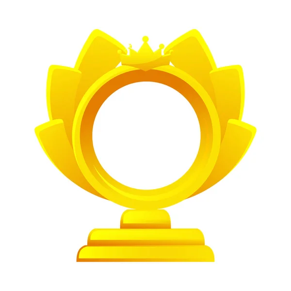Golden Game Reward Icon Award Frame Game Icon — Stock Vector