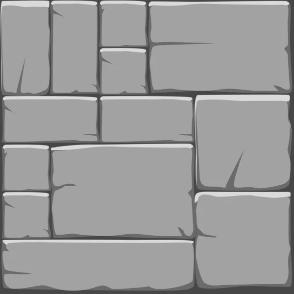 Kreskówka Kamienny Bruk Bezszwowy Wzór Cegła Tekstury Ściany Pęknięty Brukarz — Wektor stockowy