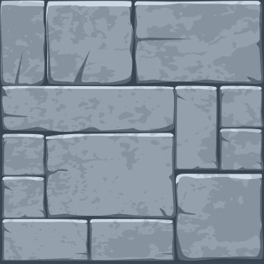 Karikatür taş kaldırım desenleri, tuğla duvar deseni, çatlak taş kaldırım. Bloklar arka plan, eski mozaik, yürüyüş yolu çizimi. Taş kaldırım tasarımı