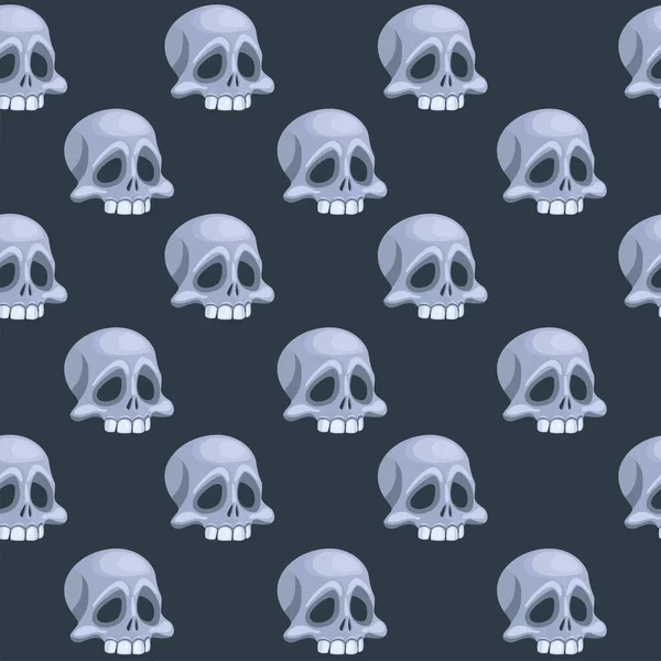 Seamless Pattern Human Skull Head Skeleton Symbol Death Dangerous Design — Stock Photo, Image