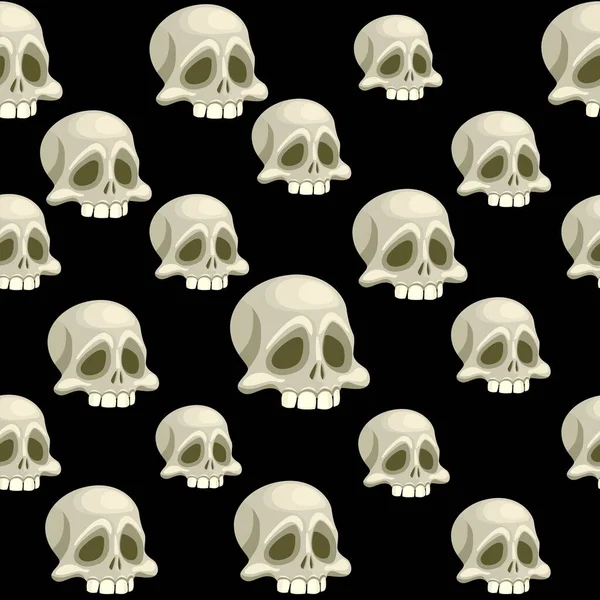 Padrão Sem Emenda Com Crânio Humano Cabeça Esqueleto Elemento Para — Fotografia de Stock