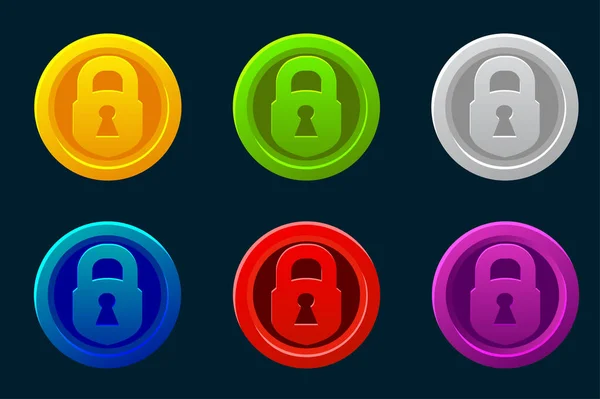 Closed Padlock Icon Isolated Color Background Lock Sign Cyber Security — Stock Photo, Image