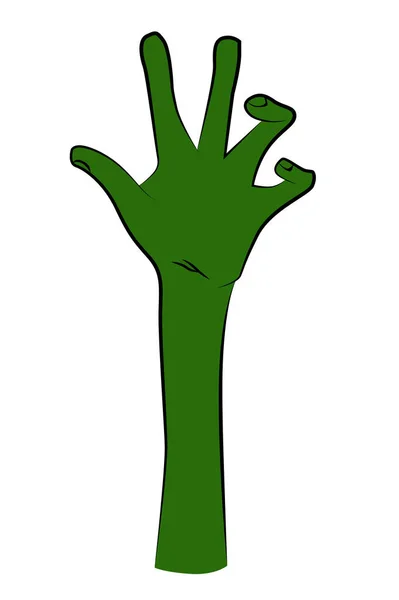 Zombie Hand Einfachen Stil Vektorsymbol — Stockvektor