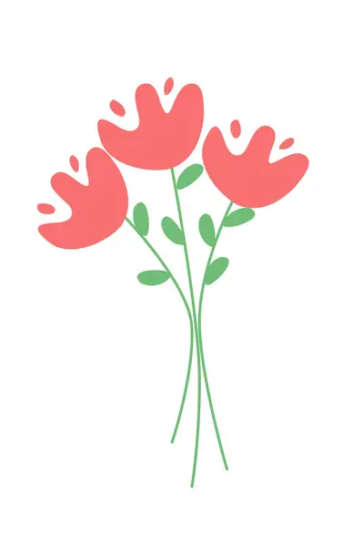 ดอกไม ยบง ายส าหร บสต กเกอร ของค — ภาพเวกเตอร์สต็อก
