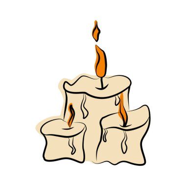 Tek sıra halinde mum yakmak. Düz Cadılar Bayramı simgesi.