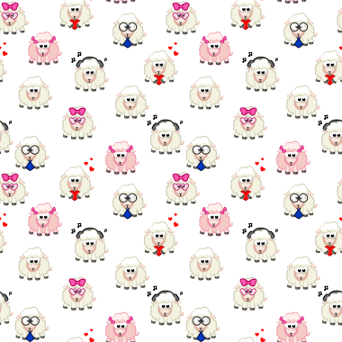 Çizgi film koyunları ile Seamless Modeli